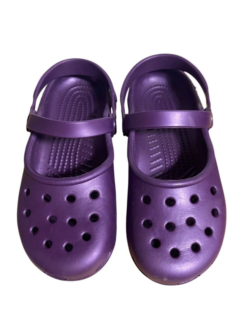 Crocs Purple Clogs Womens Size 7 Slip-On Comfort Sandals Casual Mary Jane